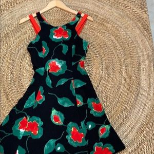 Black Floral Dress w/ Strappy Back